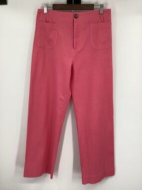 Women's High-Rise Straight Crop Pant Pink